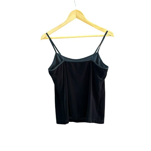 Chicos Women's Black Velvet Essential Cami Tank Top Size 1 Classic Staple Top - Picture 3 of 4